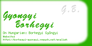 gyongyi borhegyi business card